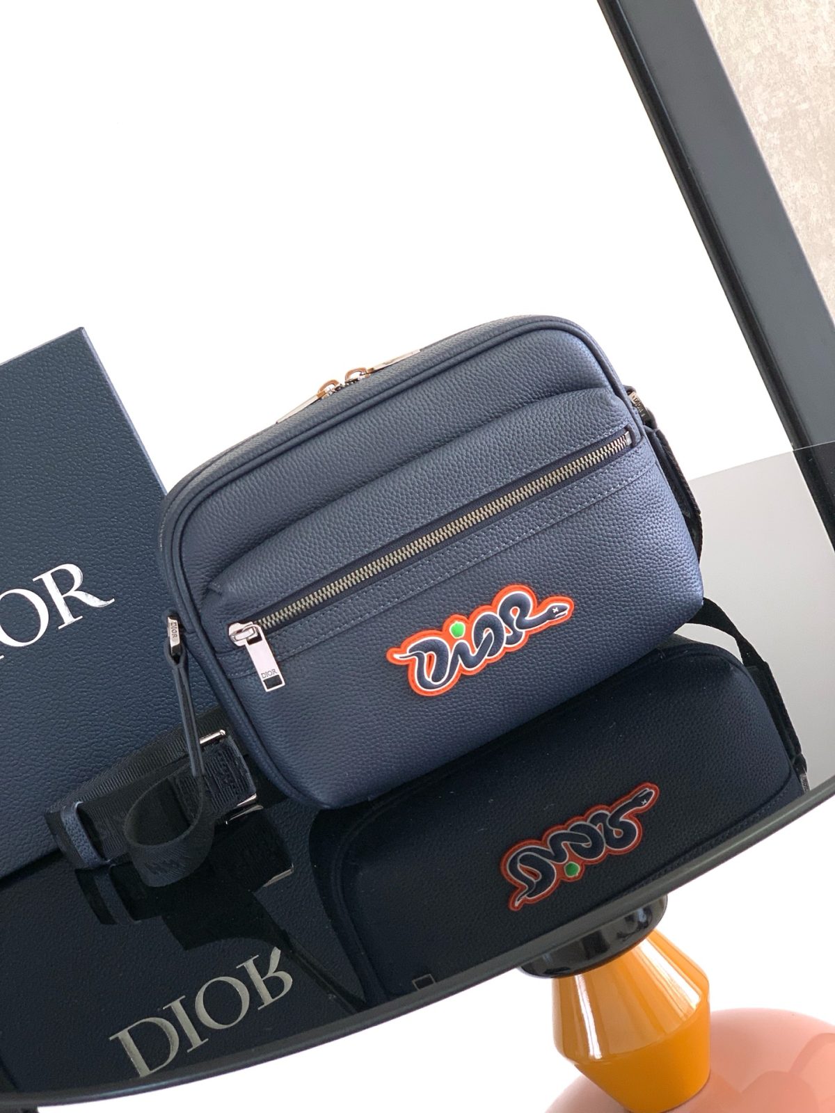 DIOR AND KAWS Mini Rider 2.0 Zipped Messenger Bag - Image 1