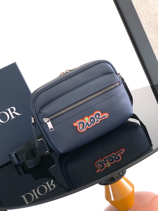 DIOR AND KAWS Mini Rider 2.0 Zipped Messenger Bag