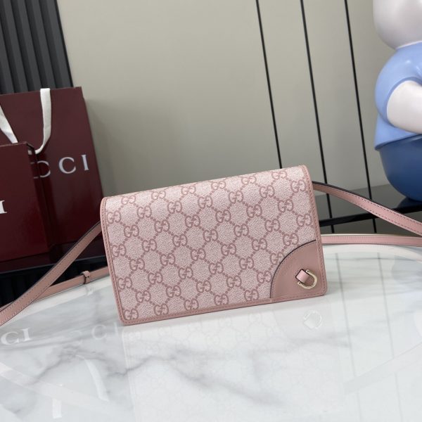 Gucci Emblem Wallet With Leather Strap