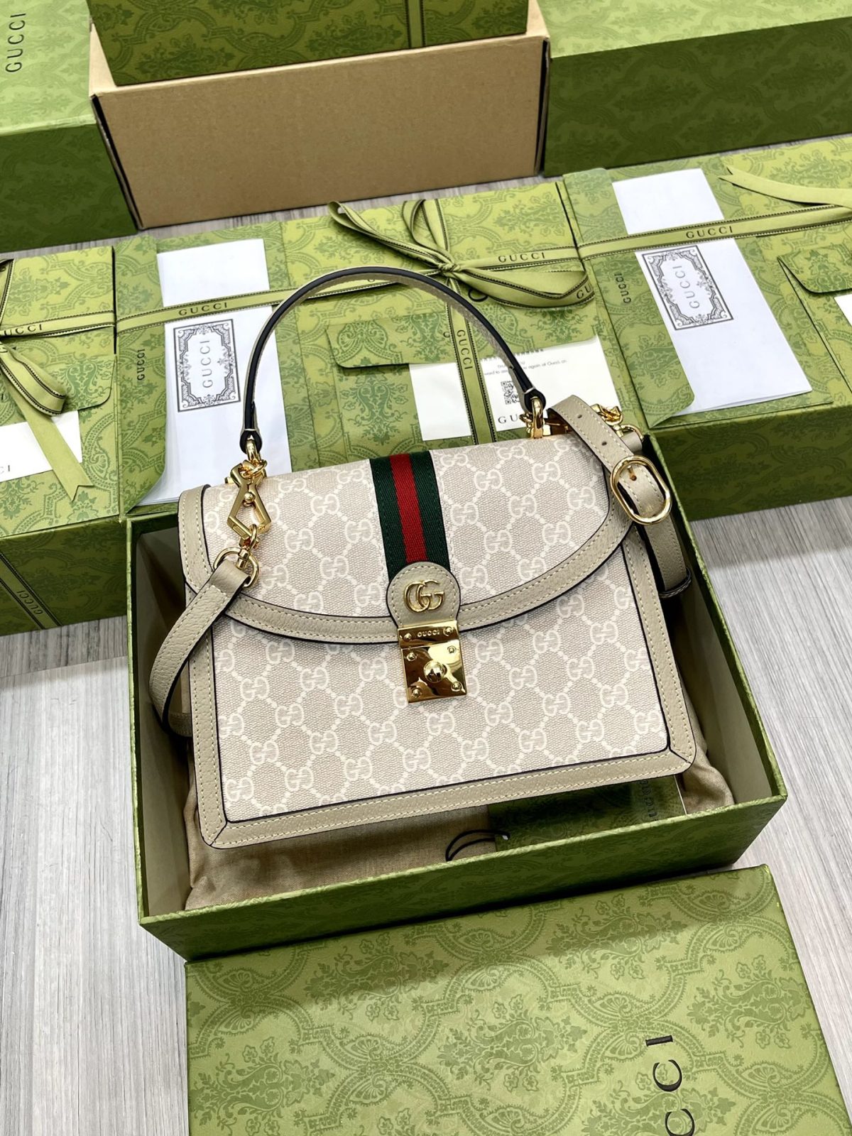 Gucci Ophidia Medium Top Handle Bag - Image 1
