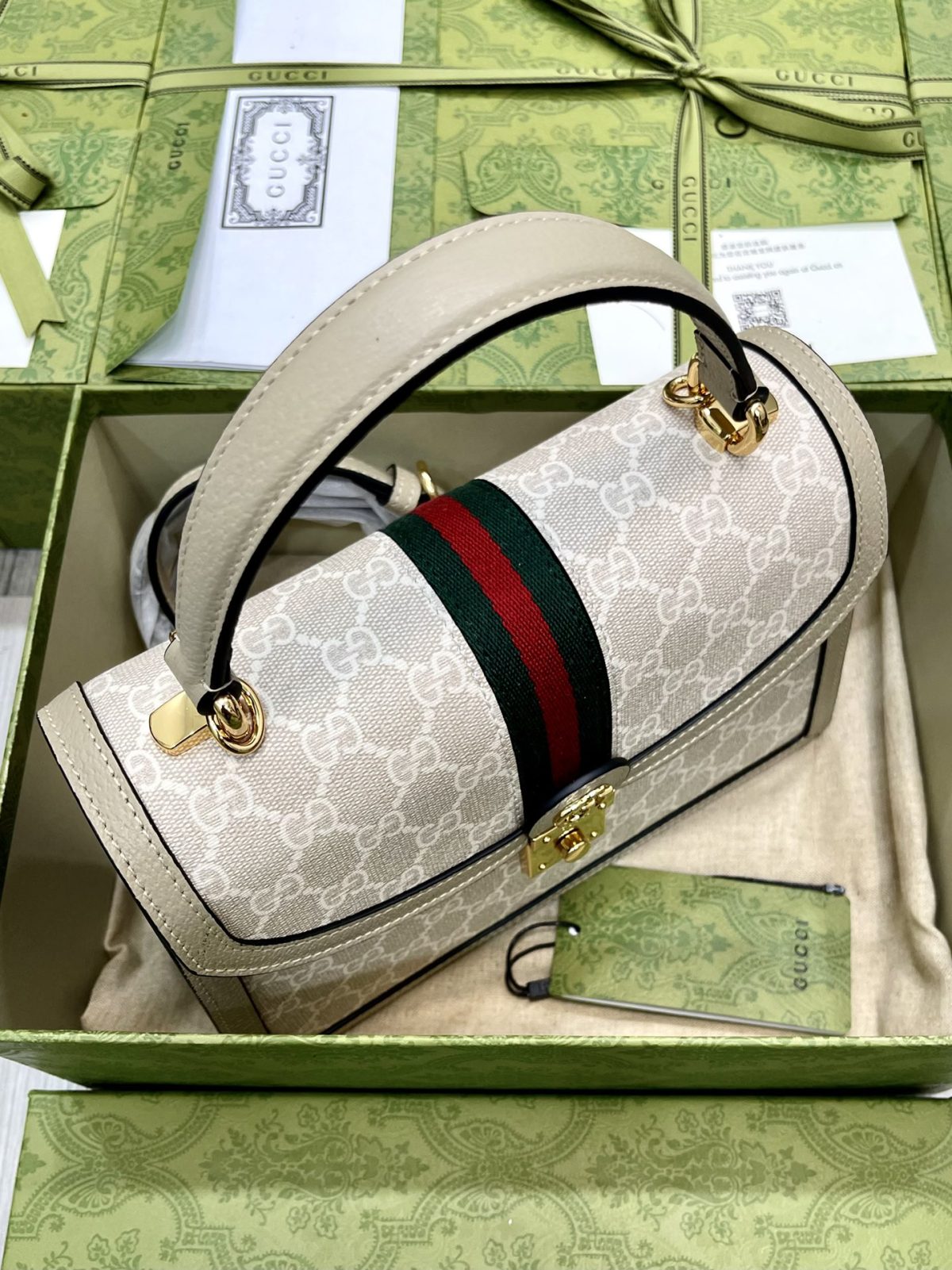 Gucci Ophidia Medium Top Handle Bag - Image 5
