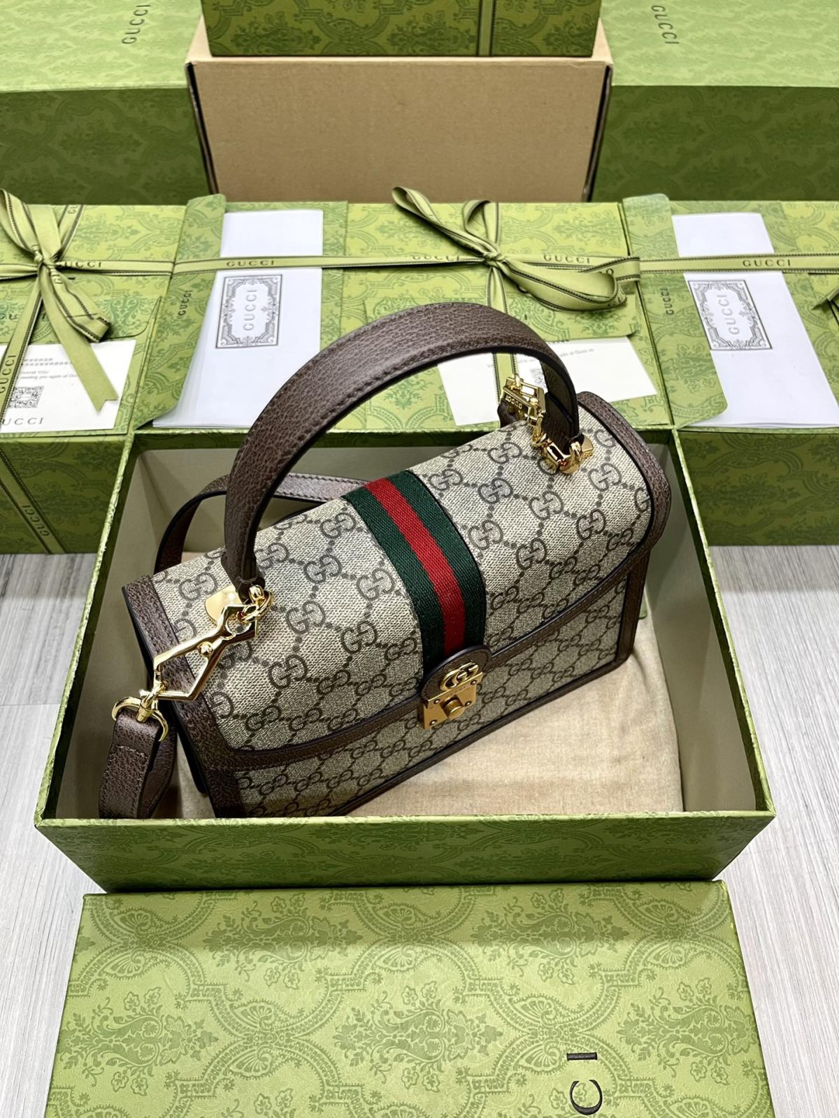 Gucci Ophidia Medium Top Handle Bag - Image 3