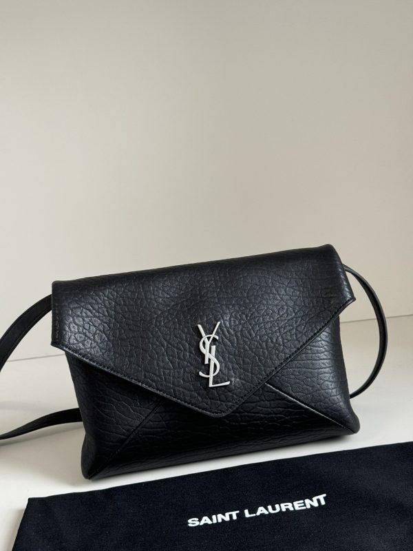 Yves Saint Laurent Cassandre Envelope Messenger In Lambskin