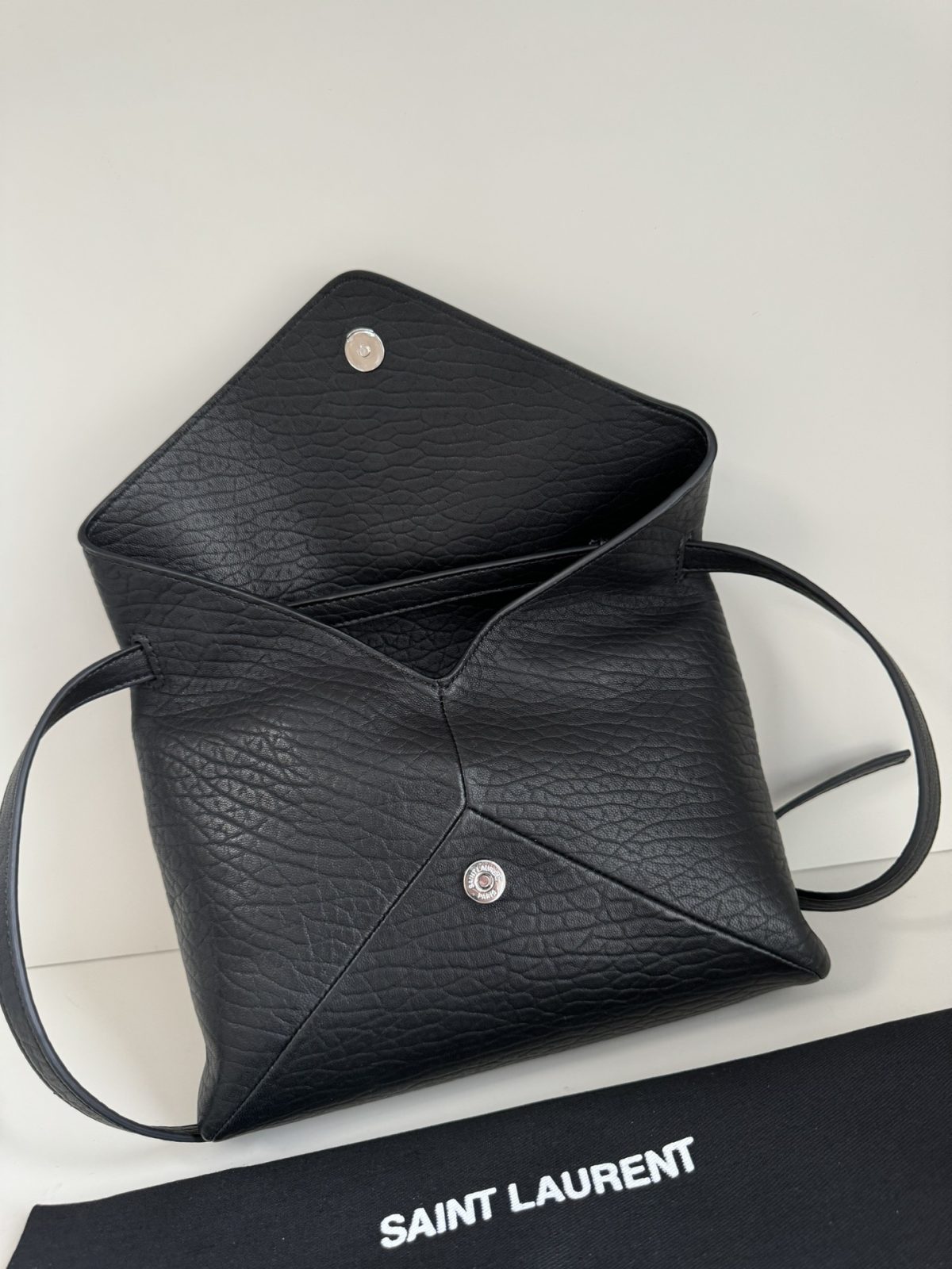 Yves Saint Laurent Cassandre Envelope Messenger In Lambskin - Image 7