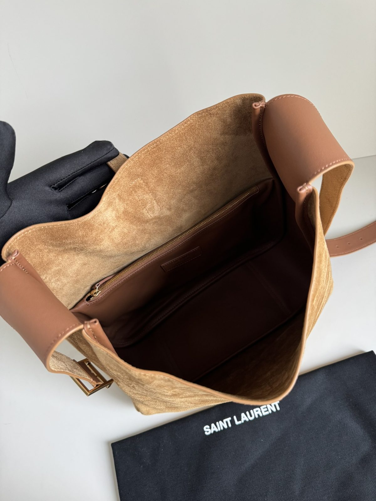 Yves Saint Laurent LE5A7 Large In Suede - Image 7
