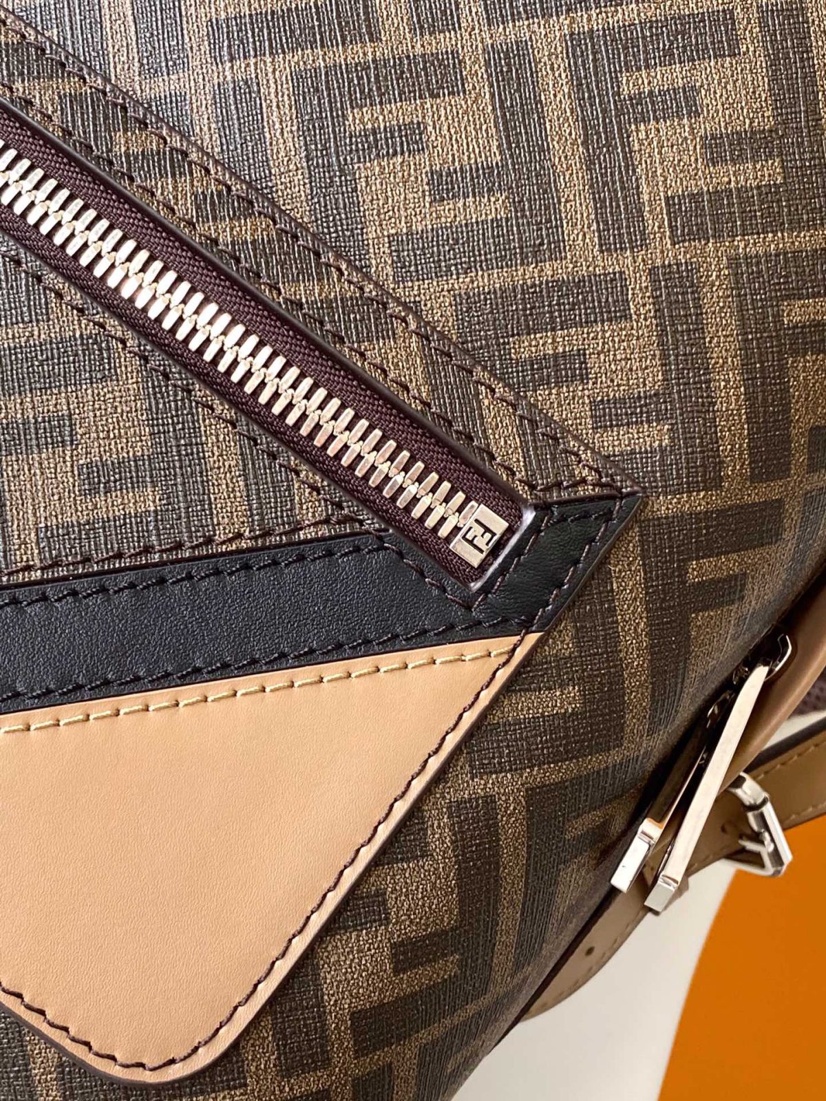 Fendi Chiodo Small Fendi Diagonal Backpack - Image 6