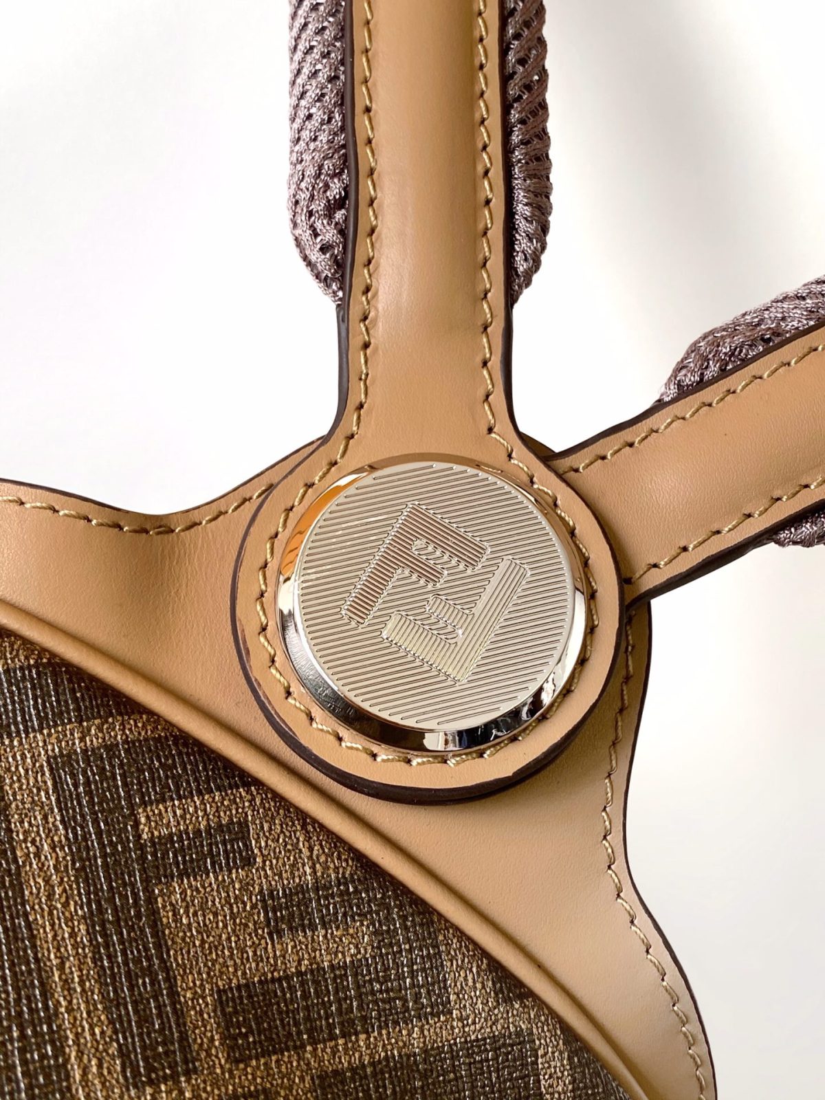 Fendi Chiodo Small Fendi Diagonal Backpack - Image 8