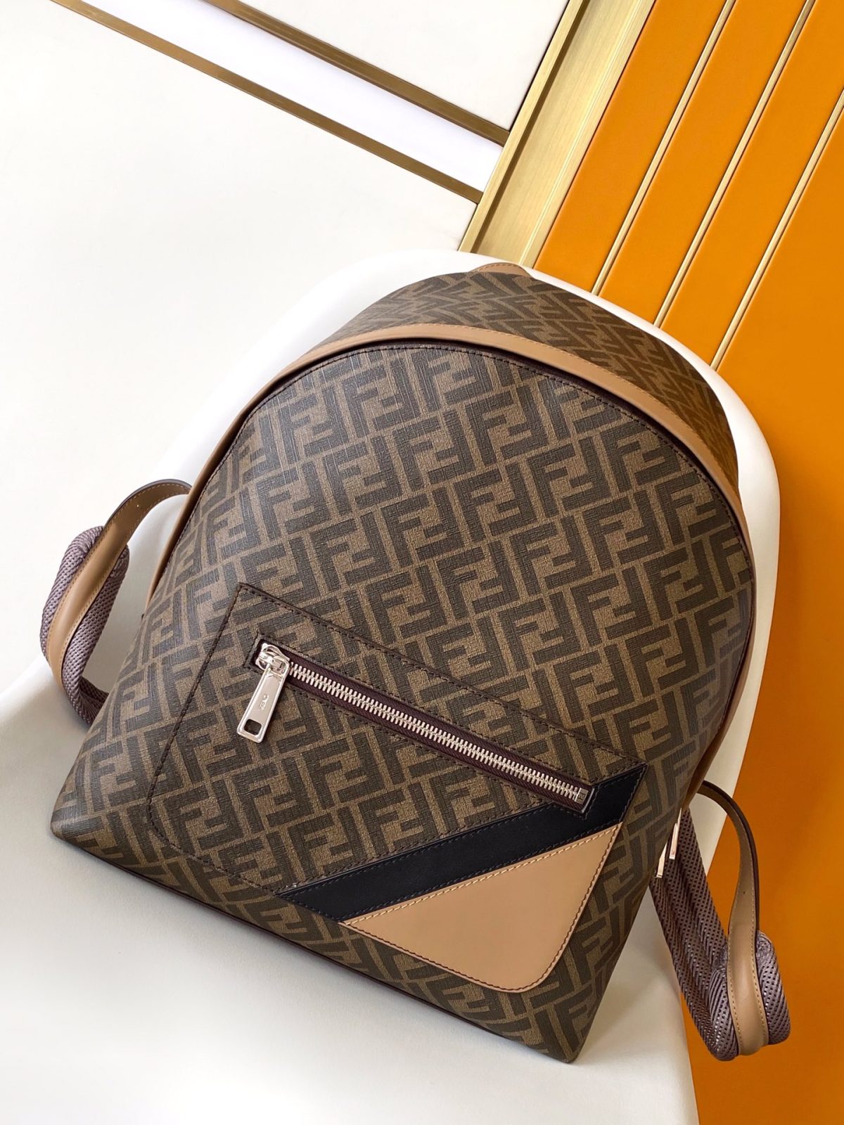 Fendi Diagonal Fendi Chiodo Medium Backpack - Image 1