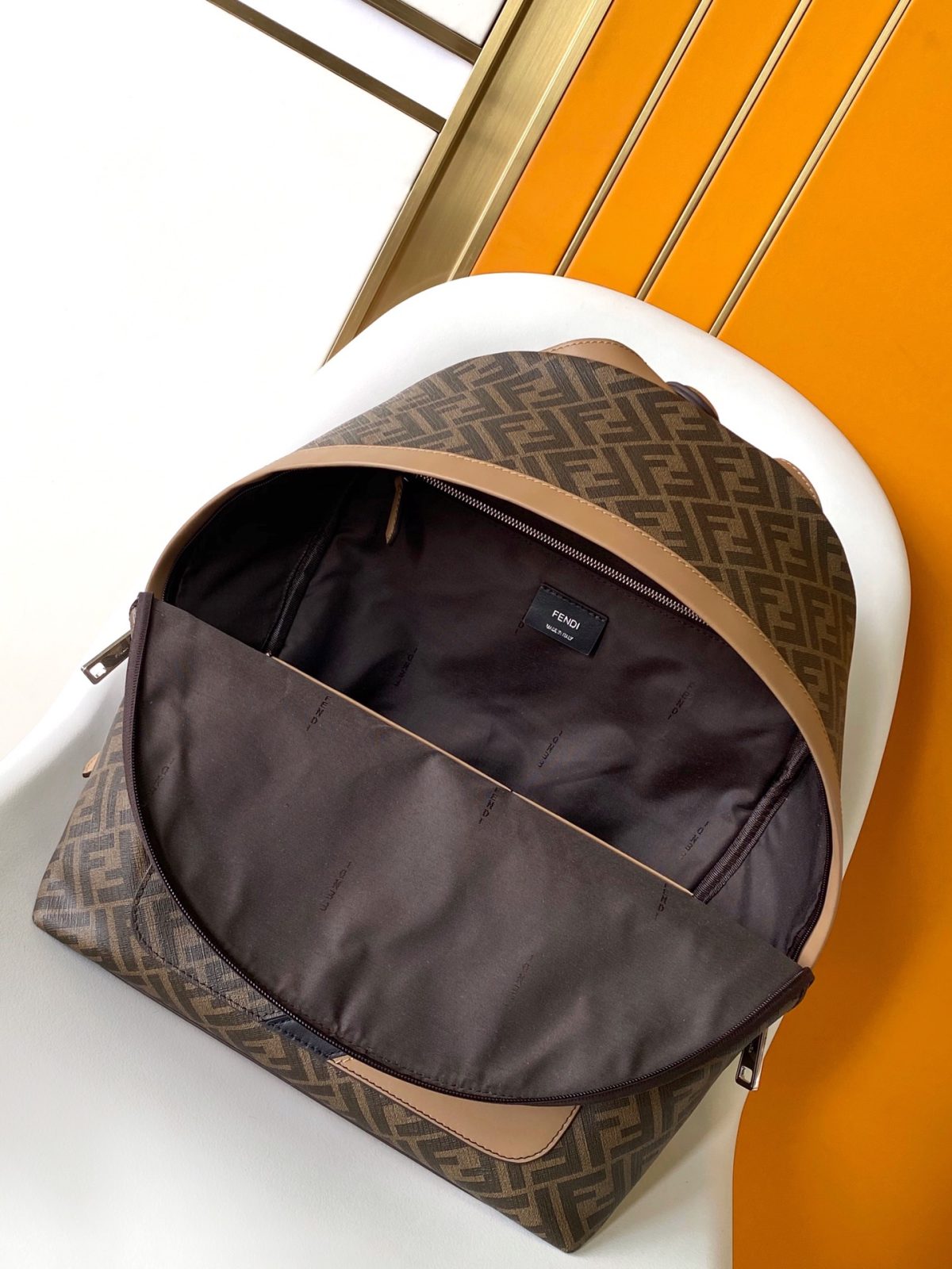 Fendi Diagonal Fendi Chiodo Medium Backpack - Image 9