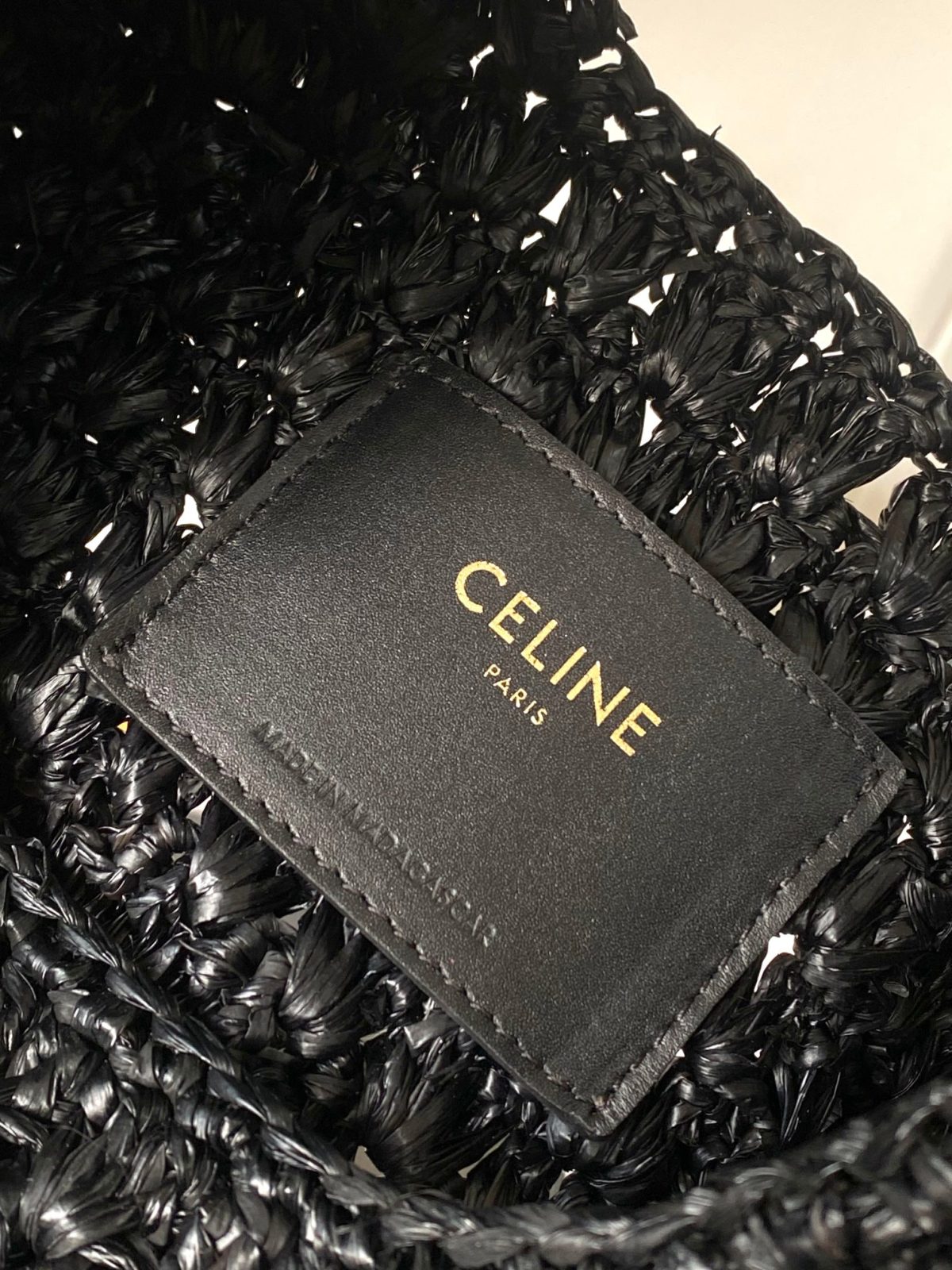 Celine Classic Panier Hobo Bag In Raffia And Calfskin - Image 8