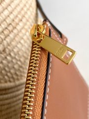 Celine Classic Panier Small Braided Triomphe In Raffia And Calfskin - Image 8