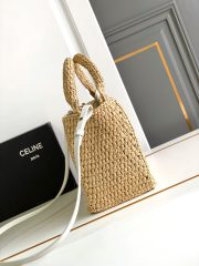 Celine Small Cabas Thais In Raffia And Calfskin - Image 2