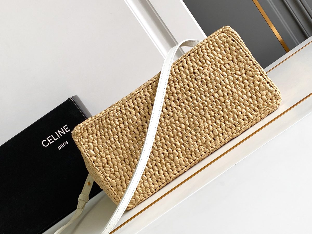 Celine Small Cabas Thais In Raffia And Calfskin - Image 3