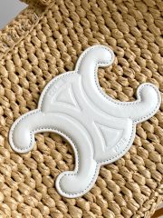 Celine Small Cabas Thais In Raffia And Calfskin - Image 4