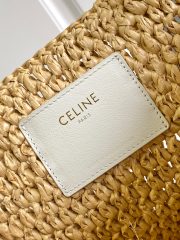 Celine Small Cabas Thais In Raffia And Calfskin - Image 7