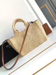 Celine Small Cabas Thais In Raffia And Calfskin - Image 3