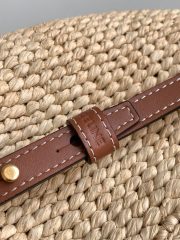 Celine Small Cabas Thais In Raffia And Calfskin - Image 9