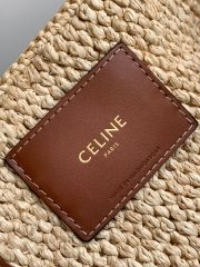 Celine Small Cabas Thais In Raffia And Calfskin - Image 8