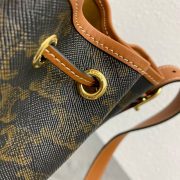 Celine Small Drawstring Bag In Triomphe Canvas And Calfskin - Image 6