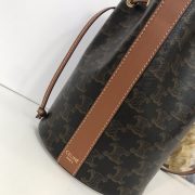 Celine Small Drawstring Bag In Triomphe Canvas And Calfskin - Image 8