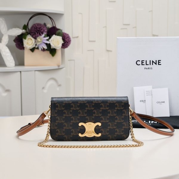 Celine Multipochette In Triomphe Canvas And Calfskin