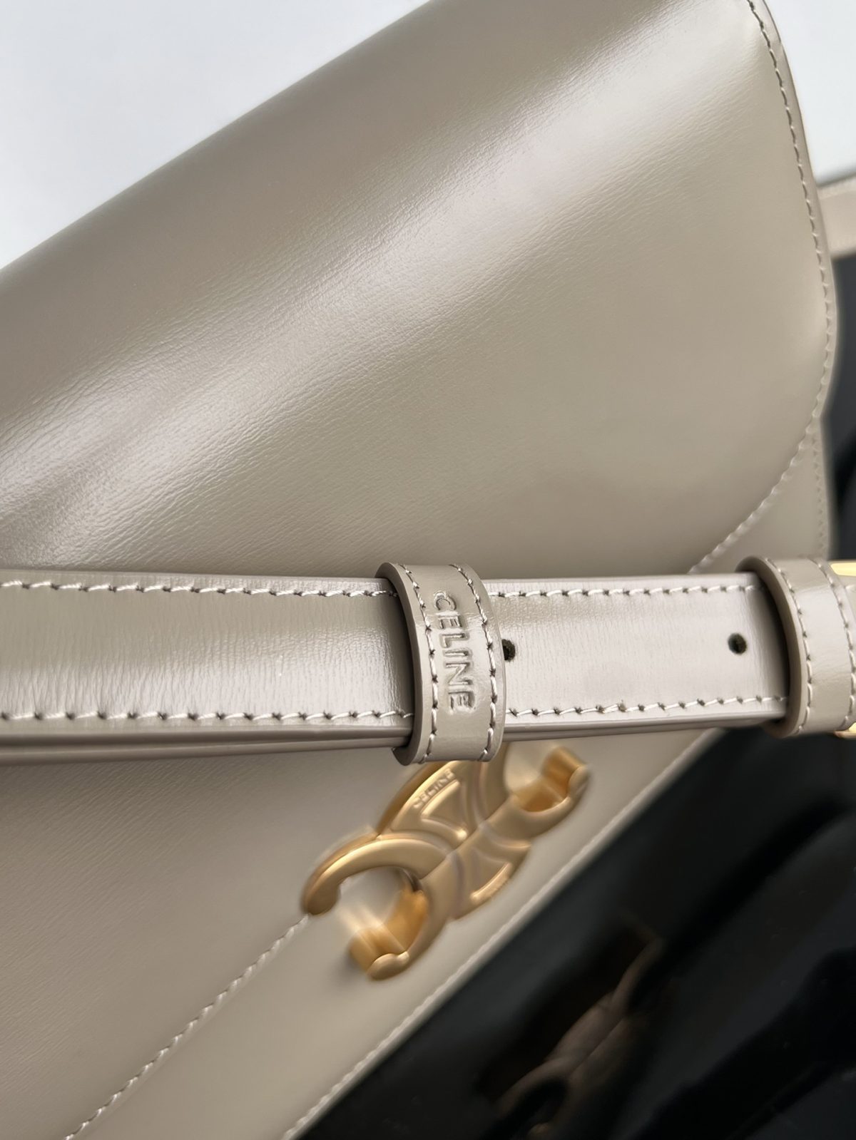 Celine Teen Triomphe Medium Bag In Shiny Calfskin - Image 5