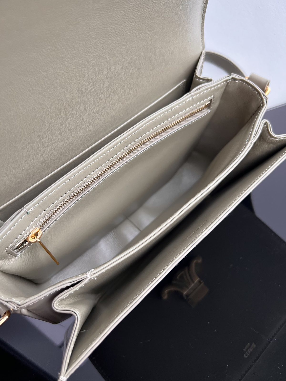 Celine Teen Triomphe Medium Bag In Shiny Calfskin - Image 8