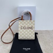 Mini Vertical Cabas In Triomphe Canvas With Celine Print