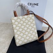 Mini Vertical Cabas In Triomphe Canvas With Celine Print - Image 5