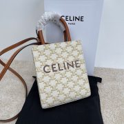 Mini Vertical Cabas In Triomphe Canvas With Celine Print - Image 2