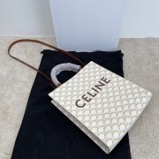 Medium Vertical Cabas In Triomphe Canvas With Celine Print - Image 2