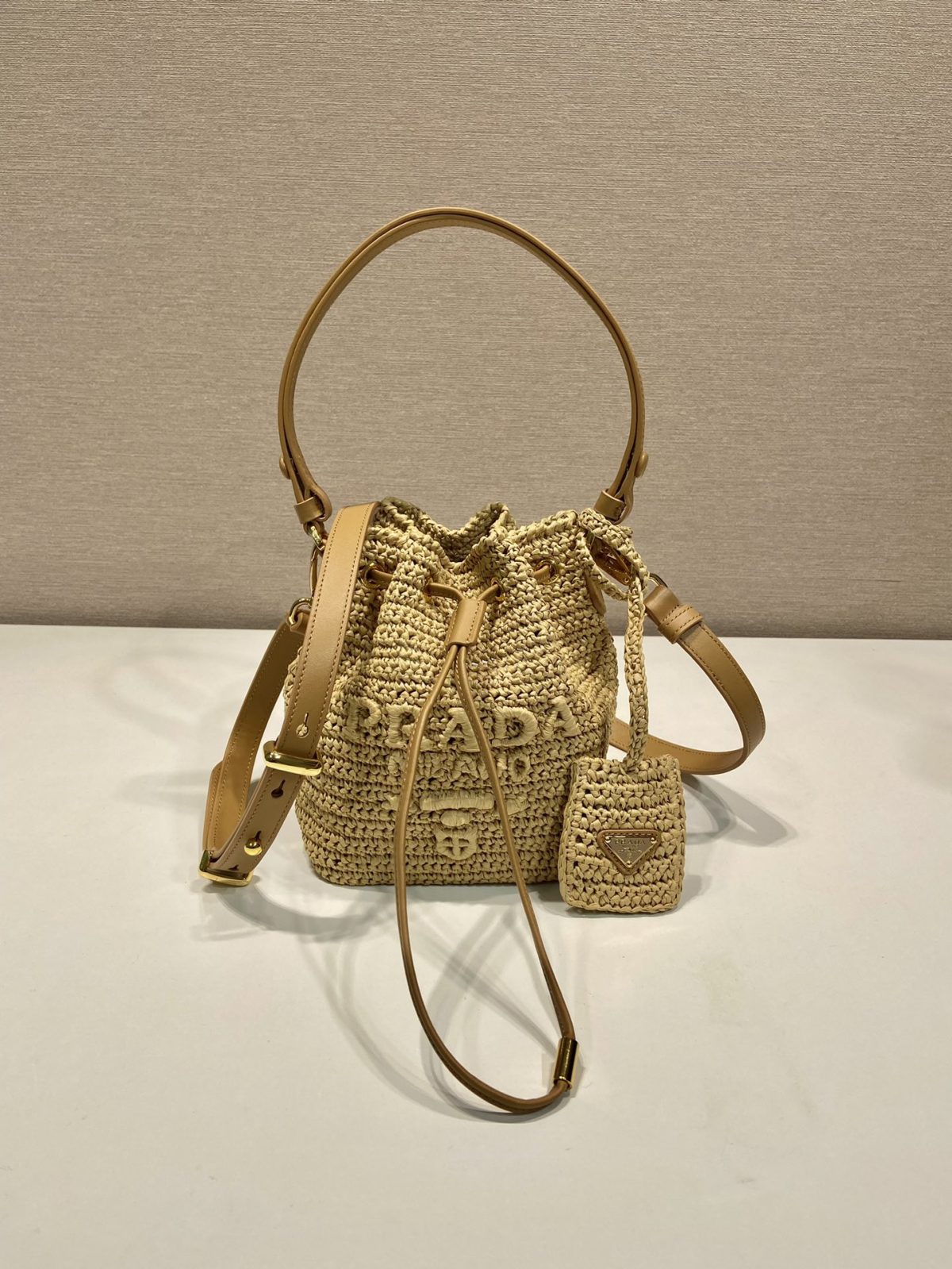 Prada Crochet Mini Bucket Bag - Image 1