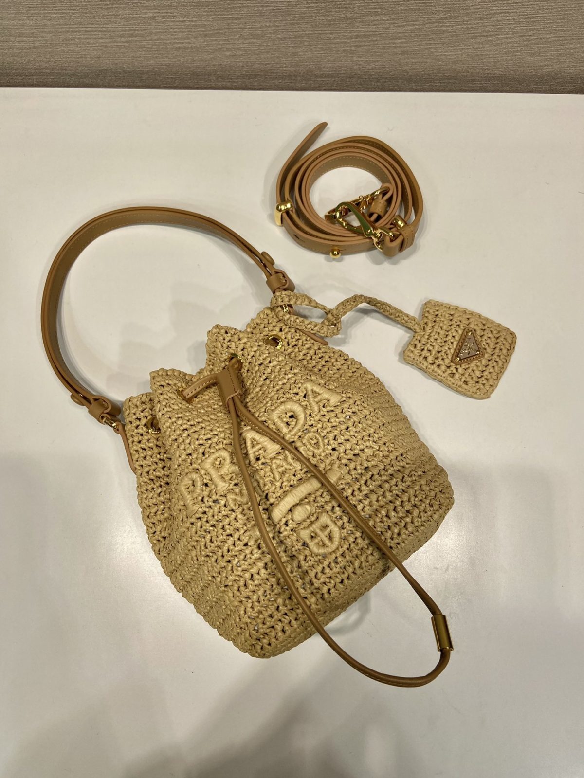 Prada Crochet Mini Bucket Bag - Image 3