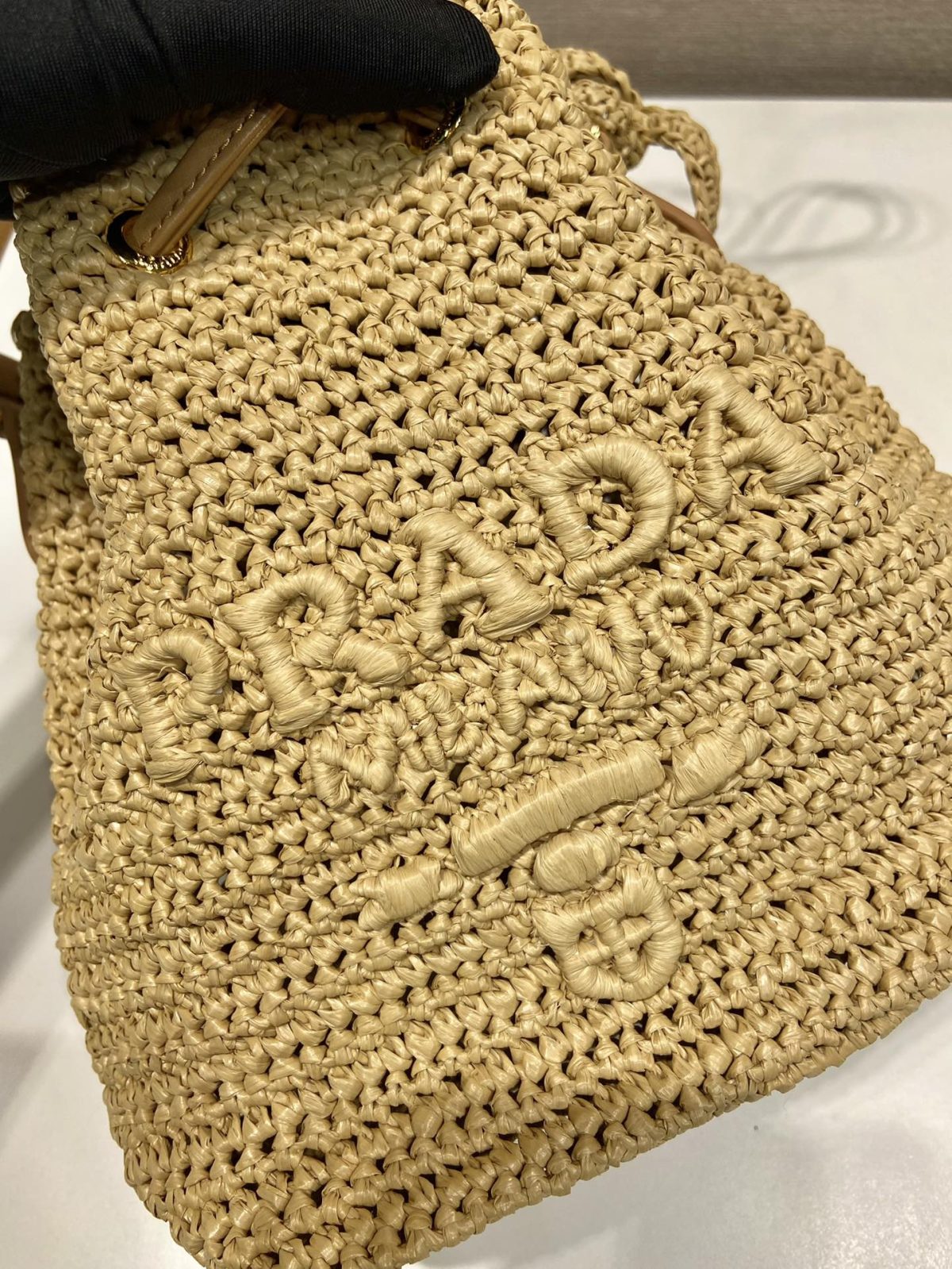 Prada Crochet Mini Bucket Bag - Image 7