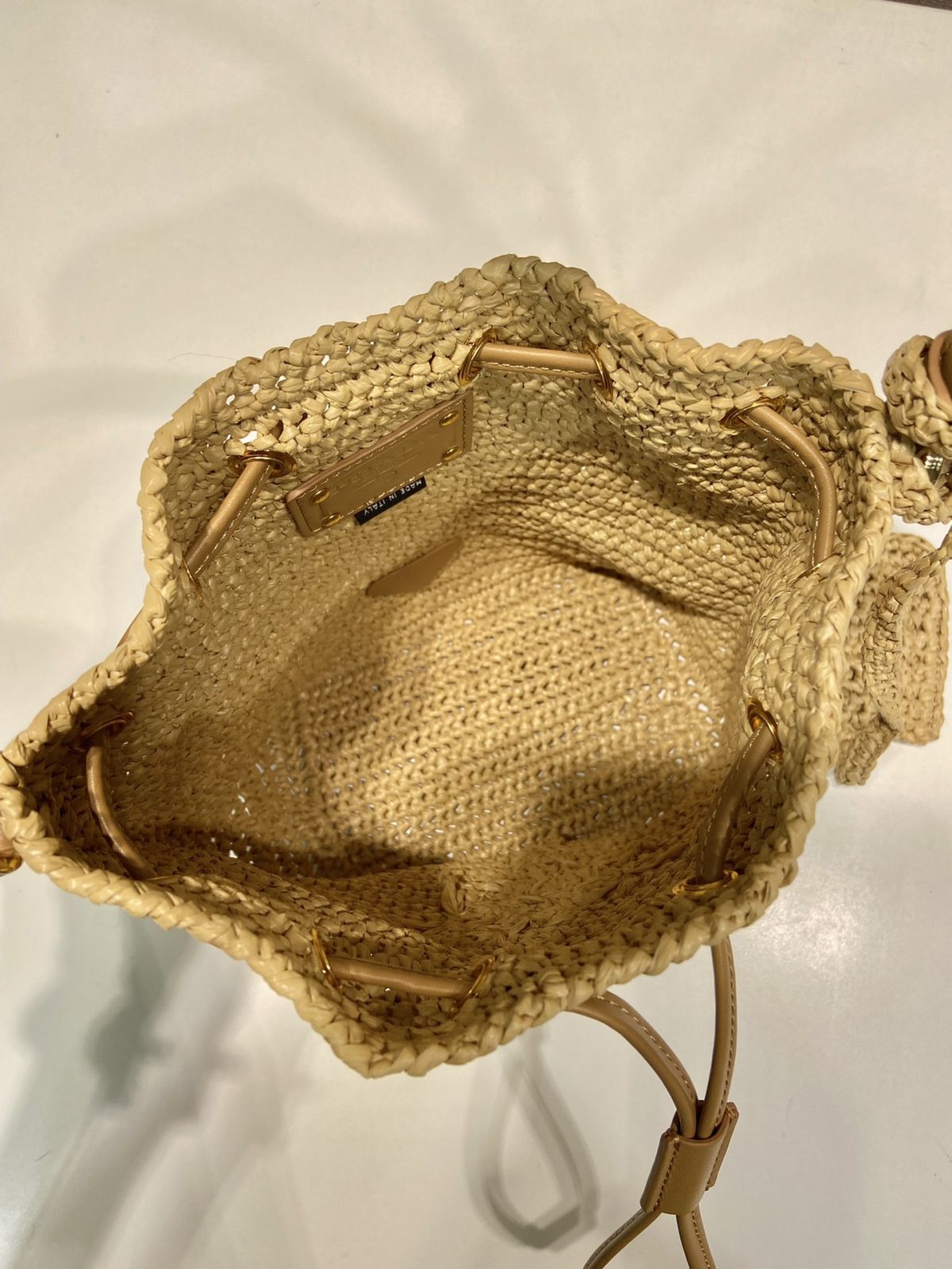 Prada Crochet Mini Bucket Bag - Image 9