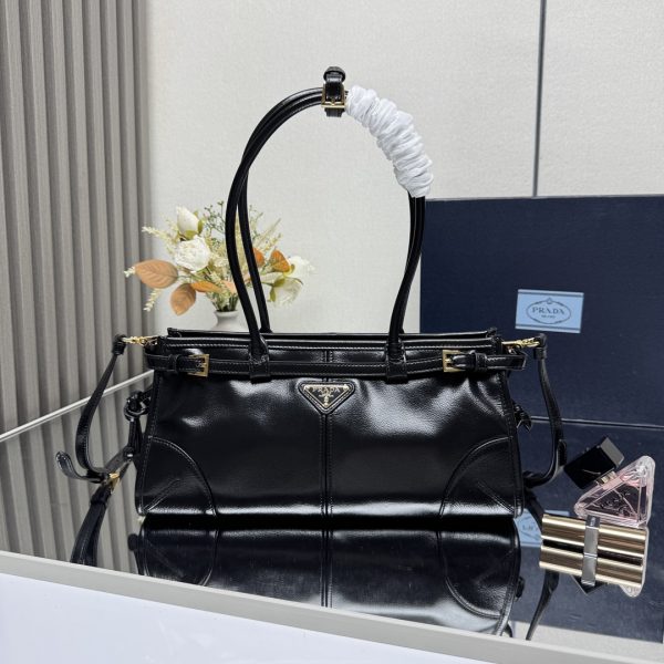 Prada Bonnie medium naplak patent leather handbag