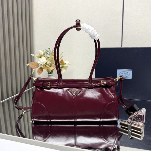 Prada Bonnie Medium Naplak Patent Leather Handbag