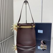 Prada Buckle Leather Bucket Bag - Image 2