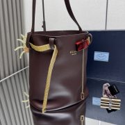 Prada Buckle Leather Bucket Bag - Image 3