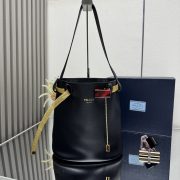 Prada Buckle Leather Bucket Bag - Image 2