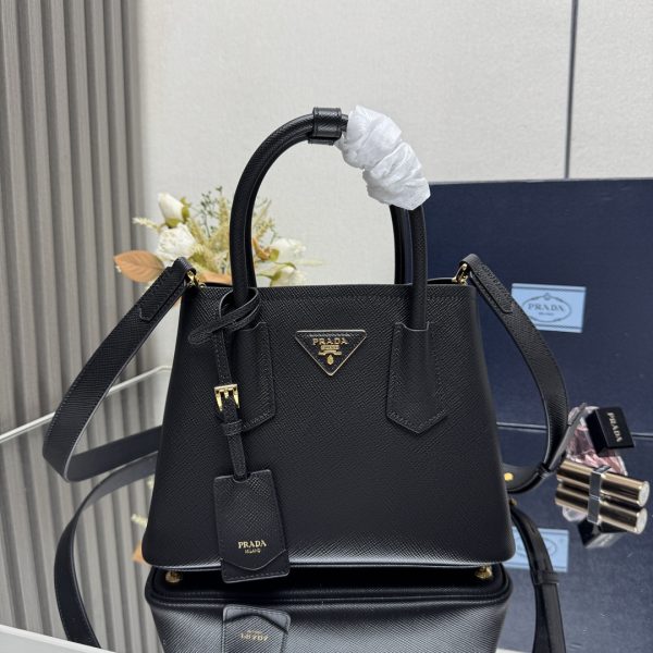 Prada Small Double Saffiano Leather Bag