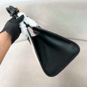 Prada Medium Linen Blend And Leather Tote Bag - Image 3