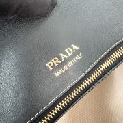 Prada Medium Linen Blend And Leather Tote Bag - Image 8