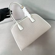 Prada Medium Linen Blend And Leather Tote Bag - Image 2