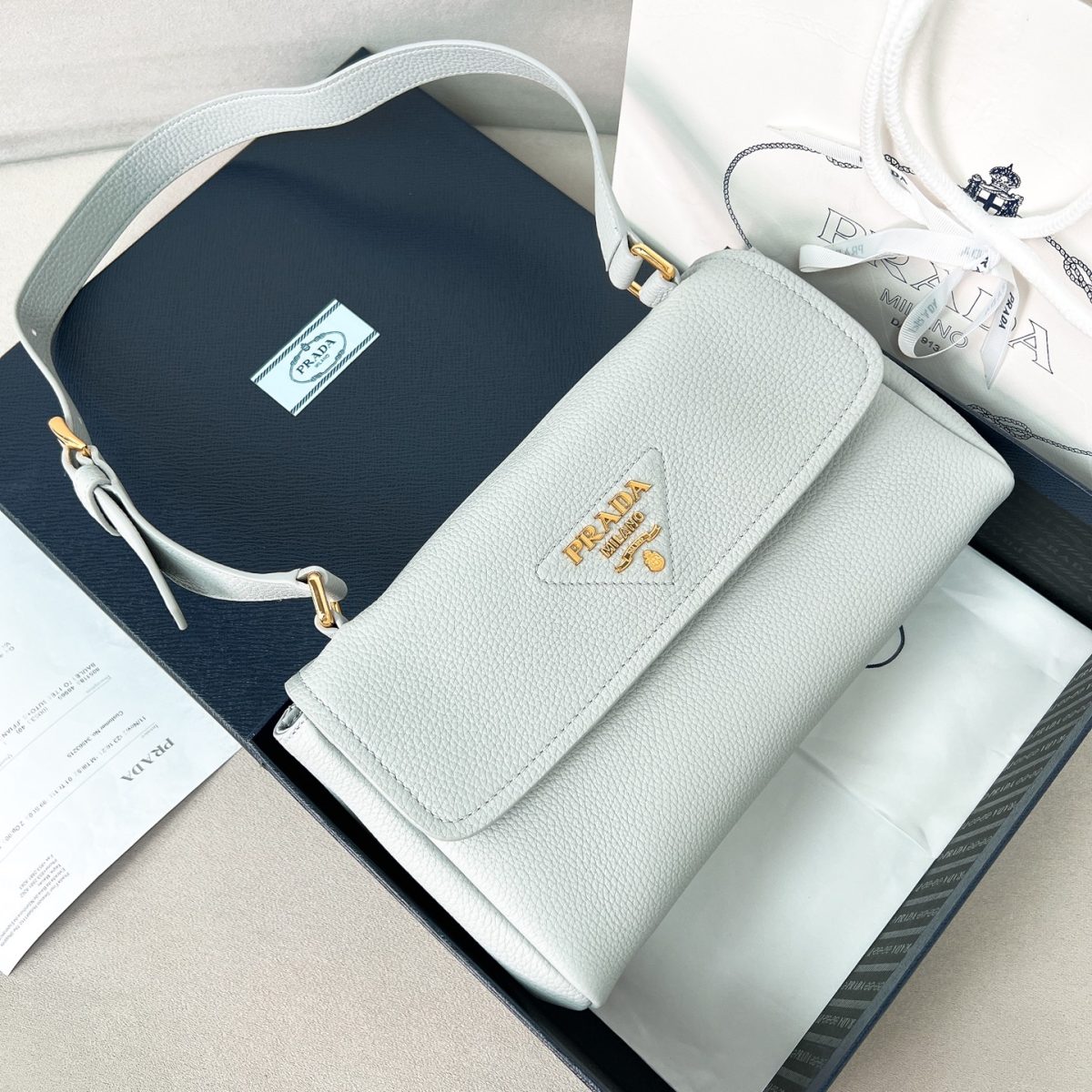 Prada Small Leather Shoulder Bag - Image 1