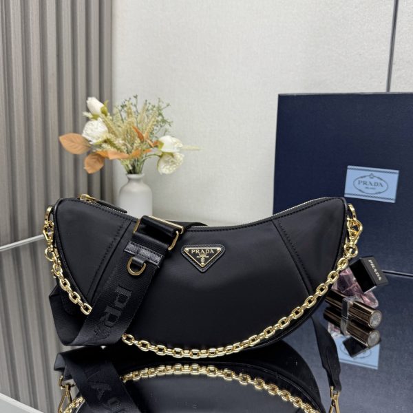 Prada Demi-lune Re-Nylon Shoulder Bag