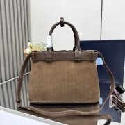 Prada Buckle Medium Leather Handbag With Belt - Image 2