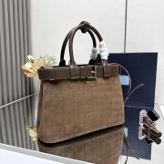 Prada Buckle Medium Leather Handbag With Belt - Image 3