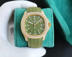 Best Swiss Super Clone Patek Aquanaut 5168G Replica 40mm Green Dial Rose Gold Diamond photo review