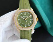 Best Swiss Super Clone Patek Aquanaut 5168G Replica 40mm Green Dial Rose Gold Diamond